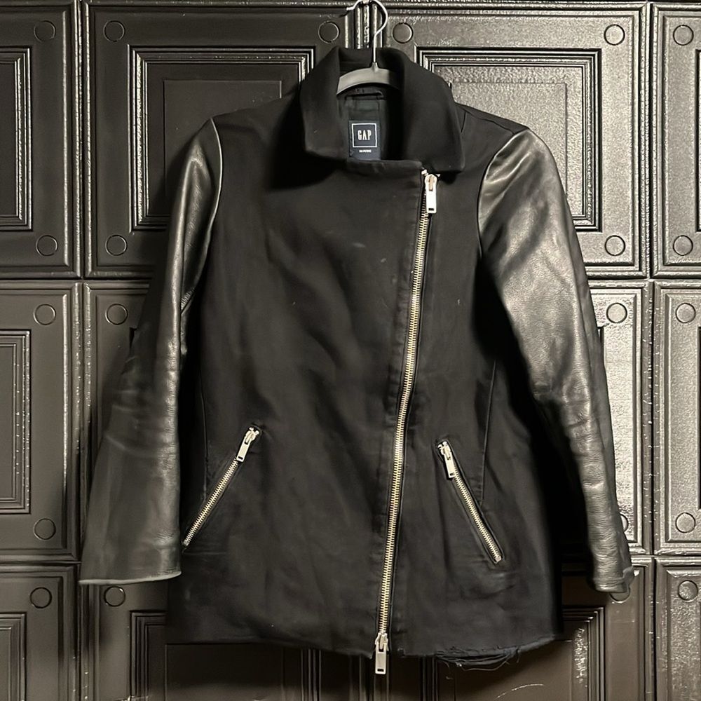 Gap Leather sleeve coat